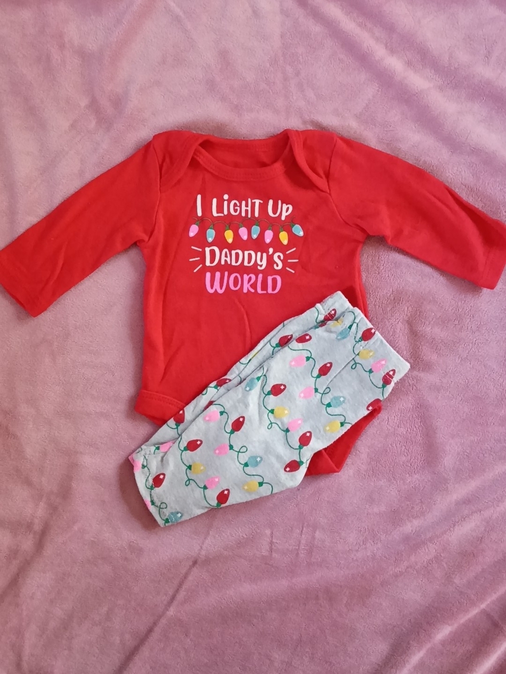 Holiday Time Red and Gray Newborn Christmas Outfit